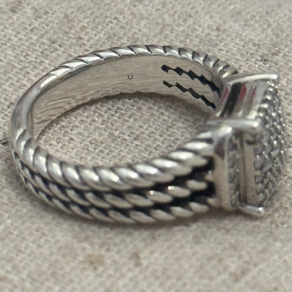 David Yurman .925 Diamond Petite Wheaton Ring - Picture 8 of 11